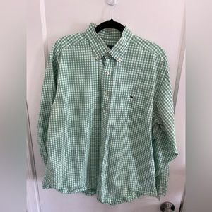 Vineyard Vines Green Gingham Tucker Shirt (X-Large, XL)